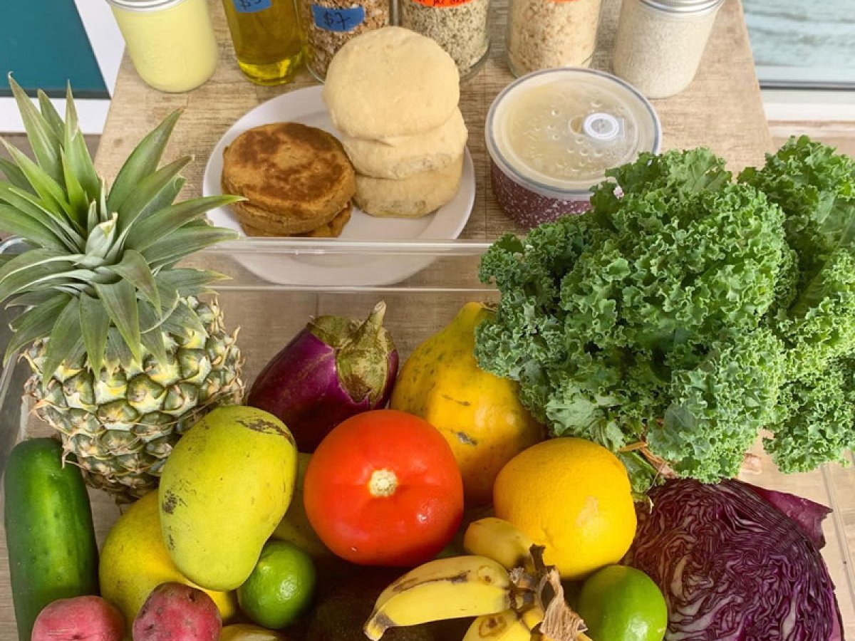 a table topped with different types of food on a plate
