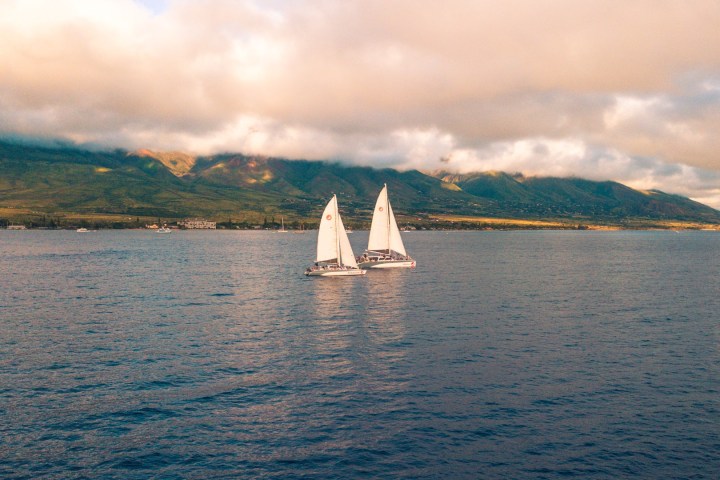 a small boat in a large body of water