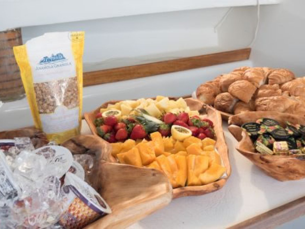 a tray of food on a table