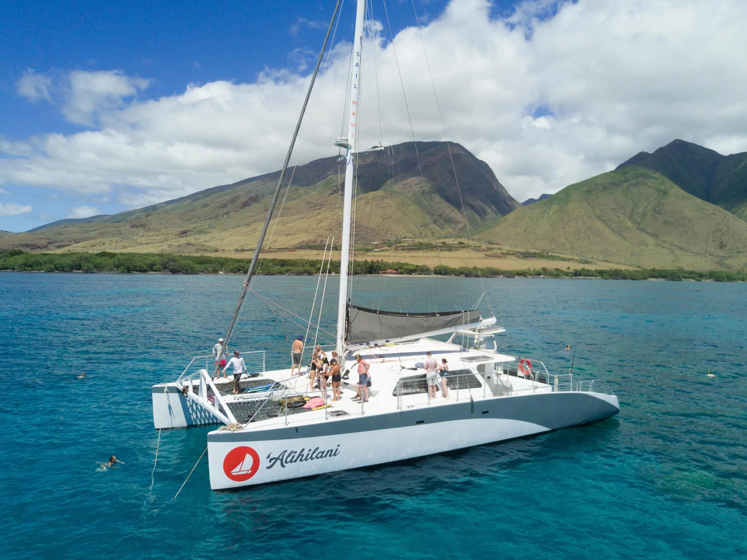 a small boat in a large body of water